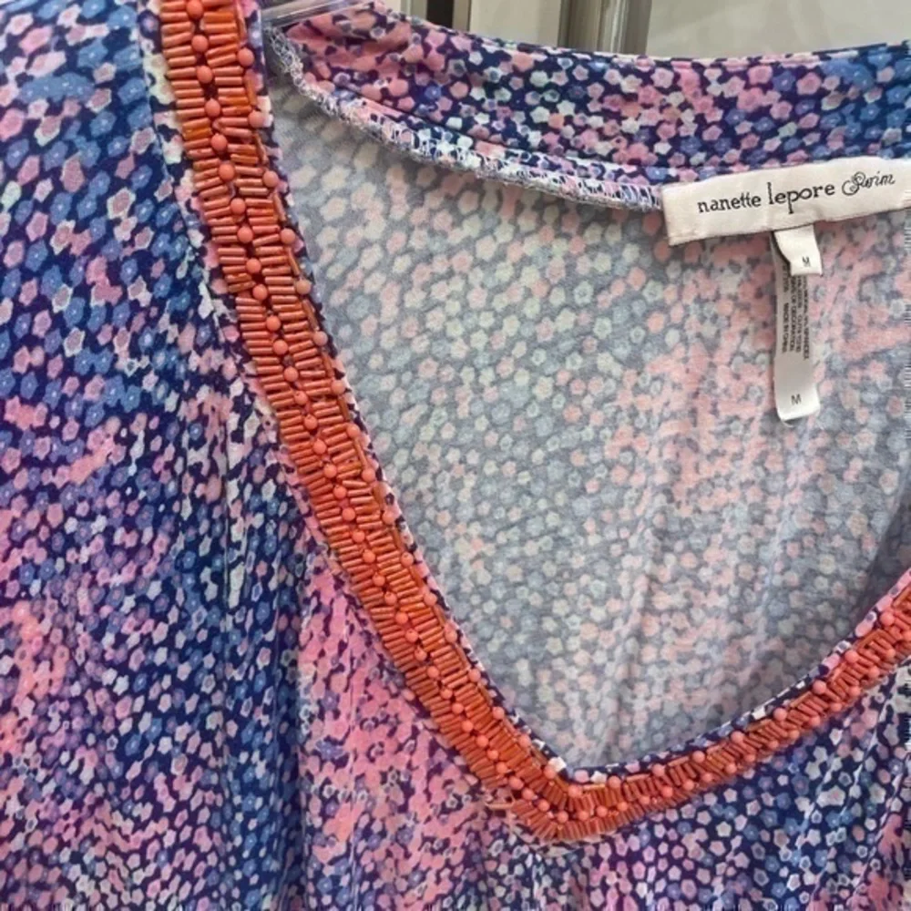 Nanette Lenore Swim Cover Up Beaded Colorful Size Medium